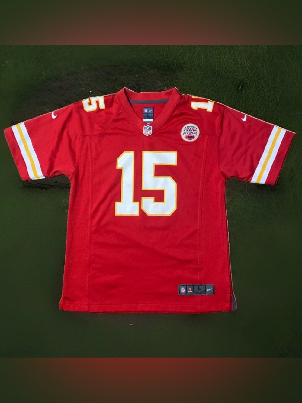Kansas City Chiefs Jersey Youth Large Red Patrick Mahomes #15 NFL Nike On Field